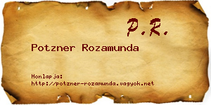 Potzner Rozamunda névjegykártya